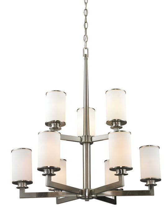 Chandelier Z-Lite 412-9 Brushed Nickel Savannah 9 Light Chandelier Z-Lite