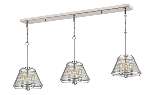 Linear Chandelier Z-Lite 451-16-3BN Brushed Nickel Iuka 9 Light Linear Chandelier Z-Lite