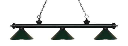 Billiard Z-Lite 200-3MB-MDG Matte Black Riviera 3 Light Billiard Z-Lite