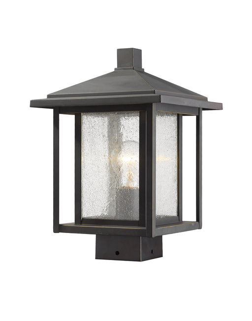 Outdoor Post Mount Fixture Z-Lite 554PHMS-ORB Oil Rubbed Bronze Aspen 1 Light Outdoor Post Mount Fixture Z-Lite