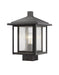 Outdoor Post Mount Fixture Z-Lite 554PHMS-ORB Oil Rubbed Bronze Aspen 1 Light Outdoor Post Mount Fixture Z-Lite