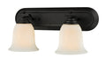 Vanity Light Z-Lite 703-2V-MB Matte Black Lagoon 2 Light Vanity Z-Lite