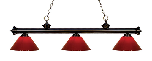 Billiard Z-Lite 200-3BRZ-PRD Bronze Riviera 3 Light Billiard Z-Lite