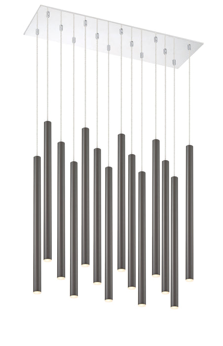 Chandelier Z-Lite 917MP24PBL-LED-14LCH Chrome Forest 14 Light Chandelier Z-Lite