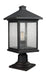 Outdoor Pier Mounted Fixture Z-Lite 531PHBR-533PM-ORB Oil Rubbed Bronze Portland 1 Light Outdoor Pier Mounted Fixture Z-Lite