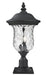 Outdoor Pier Mounted Fixture Z-Lite 533PHM-533PM-BK Black Armstrong 2 Light Outdoor Pier Mounted Fixture Z-Lite
