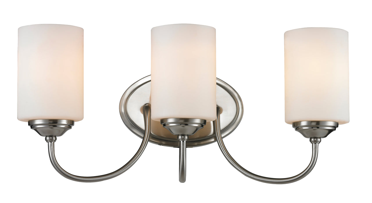 Vanity Light Z-Lite 434-3V-BN Brushed Nickel Cardinal 3 Light Vanity Z-Lite
