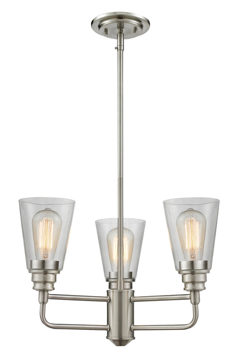 Chandelier Z-Lite 428-3-BN Brushed Nickel Annora 3 Light Chandelier Z-Lite