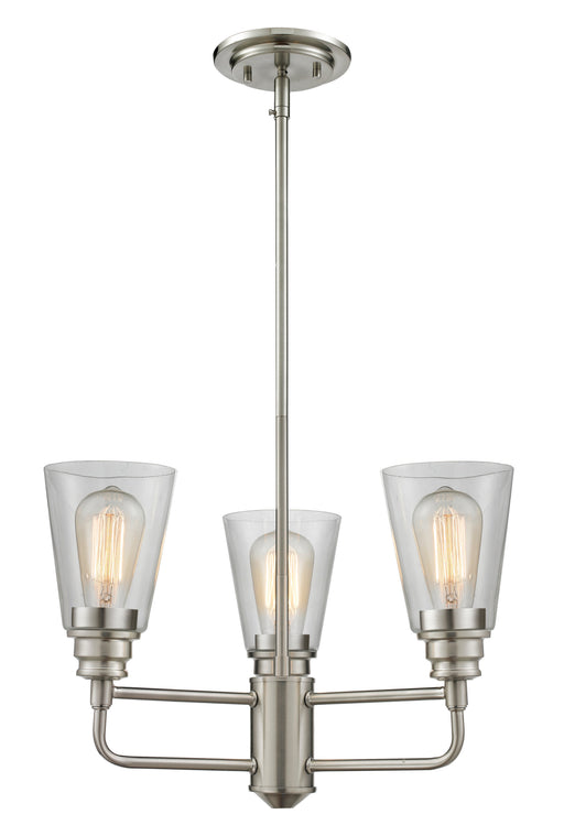 Chandelier Z-Lite 428-3-BN Brushed Nickel Annora 3 Light Chandelier Z-Lite