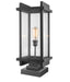 Outdoor Pier Mounted Fixture Z-Lite 565PHBS-SQPM-BK Black Fallow 1 Light Outdoor Pier Mounted Fixture Z-Lite