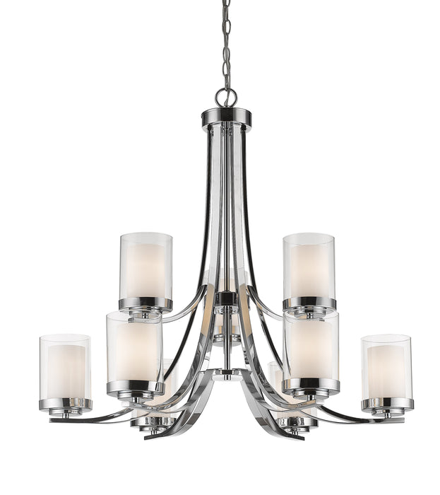 Chandelier Z-Lite 426-9-CH Chrome Willow 9 Light Chandelier Z-Lite