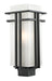 Outdoor Post Mount Fixture Z-Lite 549PHB-BK Black Abbey 1 Light Outdoor Post Mount Fixture Z-Lite