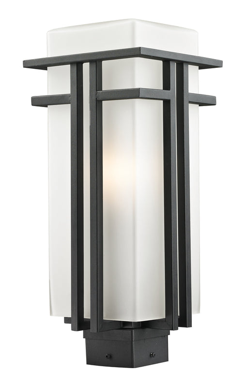 Outdoor Post Mount Fixture Z-Lite 549PHB-BK Black Abbey 1 Light Outdoor Post Mount Fixture Z-Lite