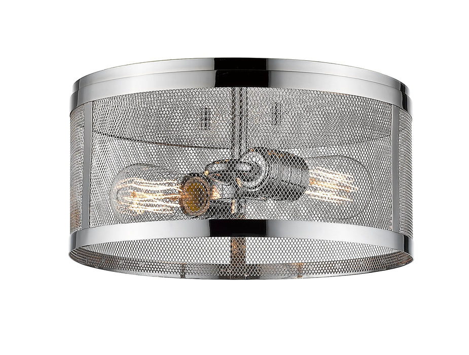 Flush Mount Z-Lite 331F12-CH Chrome Meshsmith 2 Light Flush Mount Z-Lite