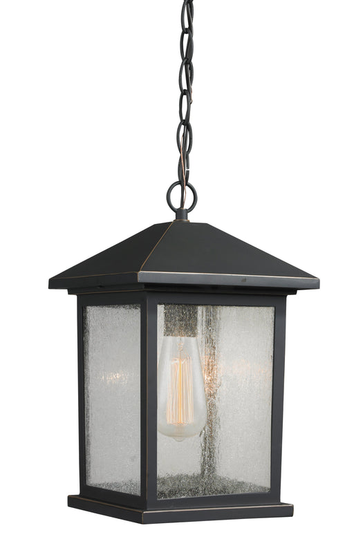 Outdoor Chain Mount Ceiling Fixture Z-Lite 531CHM-ORB Oil Rubbed Bronze Portland 1 Light Outdoor Chain Mount Ceiling Fixture Z-Lite