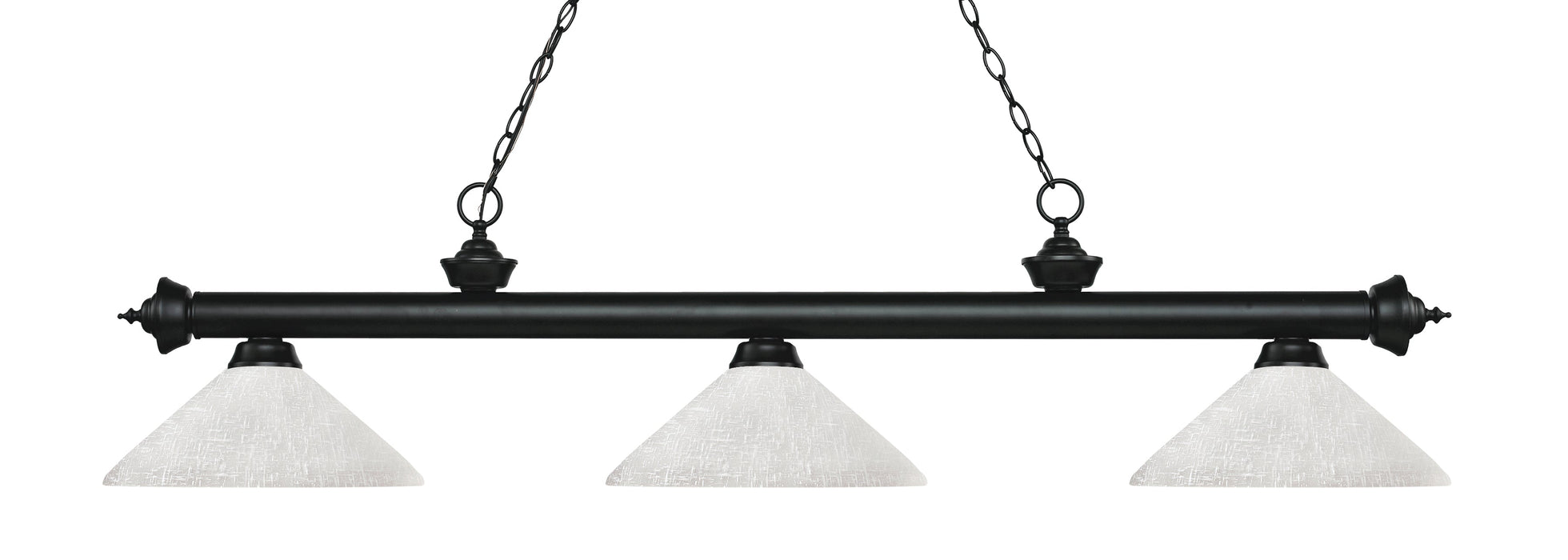 Billiard Z-Lite 200-3MB-AWL14 Matte Black Riviera 3 Light Billiard Z-Lite