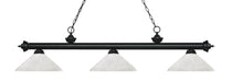 Billiard Z-Lite 200-3MB-AWL14 Matte Black Riviera 3 Light Billiard Z-Lite