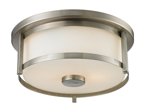 Flush Mount Z-Lite 412F11 Brushed Nickel Savannah 2 Light Flush Mount Z-Lite