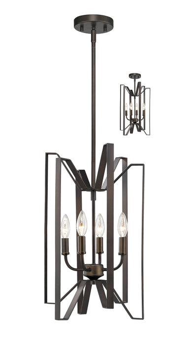 Chandelier Z-Lite 4000-4BRZ Bronze Marsala 4 Light Chandelier Z-Lite