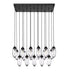 Linear Chandelier Z-Lite 651P-17L-MB Matte Black Arden 17 Light Linear Chandelier Z-Lite