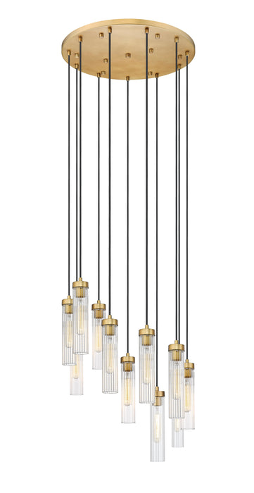 Chandelier Z-Lite 740P-11R-RB Rubbed Brass Beau 11 Light Chandelier Z-Lite