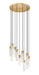 Chandelier Z-Lite 740P-11R-RB Rubbed Brass Beau 11 Light Chandelier Z-Lite