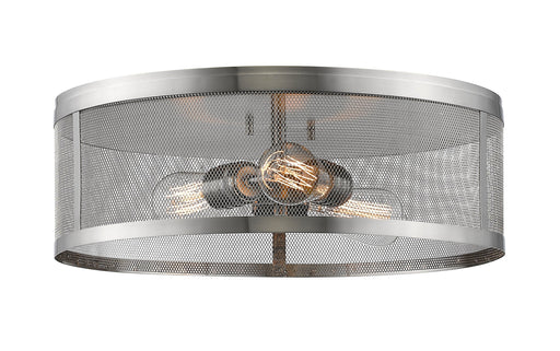 Flush Mount Z-Lite 331F18-BN Brushed Nickel Meshsmith 3 Light Flush Mount Z-Lite