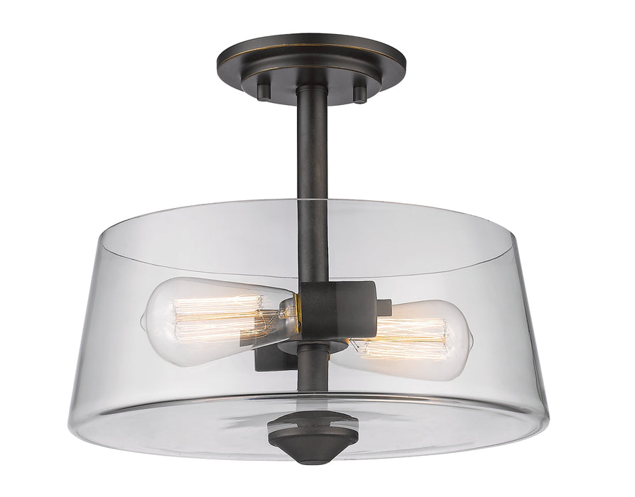 Semi Flush Mount Z-Lite 428SF2-OB Olde Bronze Annora 2 Light Semi Flush Mount Z-Lite