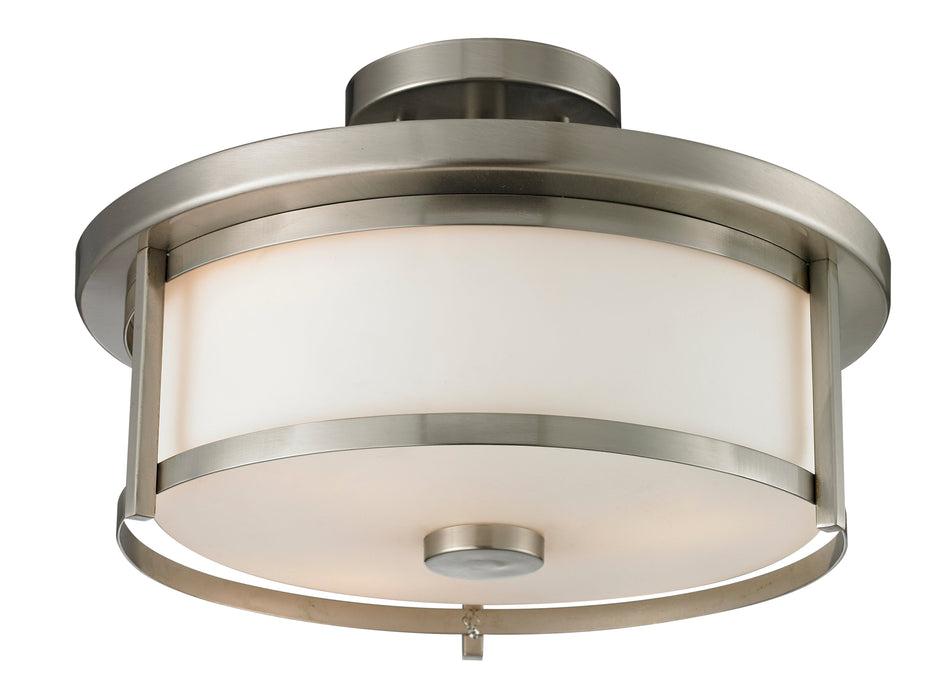 Semi Flush Mount Z-Lite 412SF14 Brushed Nickel Savannah 2 Light Semi Flush Mount Z-Lite