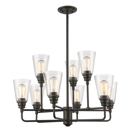 Chandelier Z-Lite 428-9-OB Olde Bronze Annora 9 Light Chandelier Z-Lite