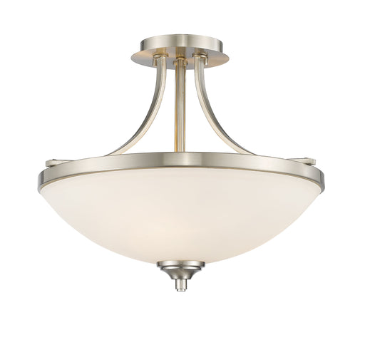 Semi Flush Mount Z-Lite 435SF-BN Brushed Nickel Bordeaux 3 Light Semi Flush Mount Z-Lite