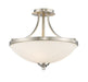 Semi Flush Mount Z-Lite 435SF-BN Brushed Nickel Bordeaux 3 Light Semi Flush Mount Z-Lite