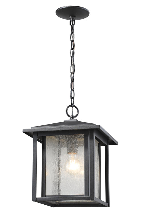 Outdoor Chain Mount Ceiling Fixture Z-Lite 554CHB-BK Black Aspen 1 Light Outdoor Chain Mount Ceiling Fixture Z-Lite