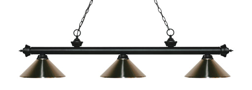 Billiard Z-Lite 200-3MB-MBN Matte Black Riviera 3 Light Billiard Z-Lite