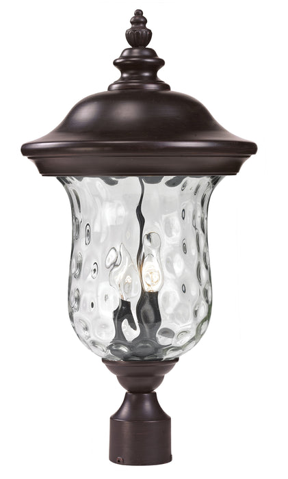 Outdoor Post Mount Fixture Z-Lite 533PHM-RBRZ Bronze Armstrong 2 Light Outdoor Post Mount Fixture Z-Lite
