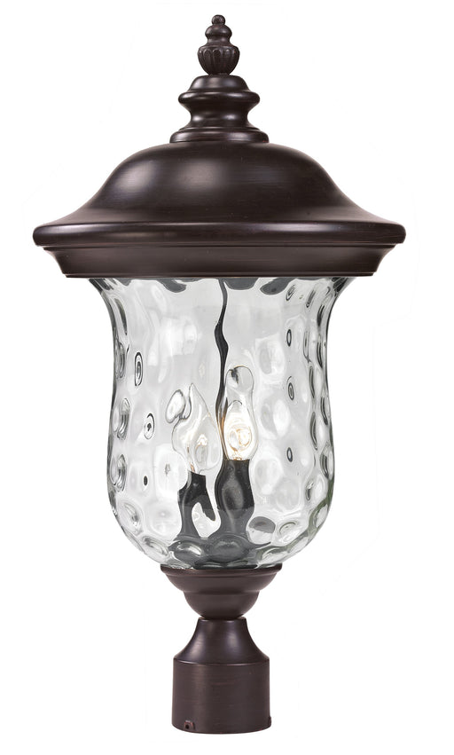 Outdoor Post Mount Fixture Z-Lite 533PHM-RBRZ Bronze Armstrong 2 Light Outdoor Post Mount Fixture Z-Lite