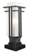 Outdoor Pier Mounted Fixture Z-Lite 549PHM-SQPM-BK Black Abbey 1 Light Outdoor Pier Mounted Fixture Z-Lite