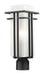 Outdoor Post Mount Fixture Z-Lite 549PHM-BK-R Black Abbey 1 Light Outdoor Post Mount Fixture Z-Lite