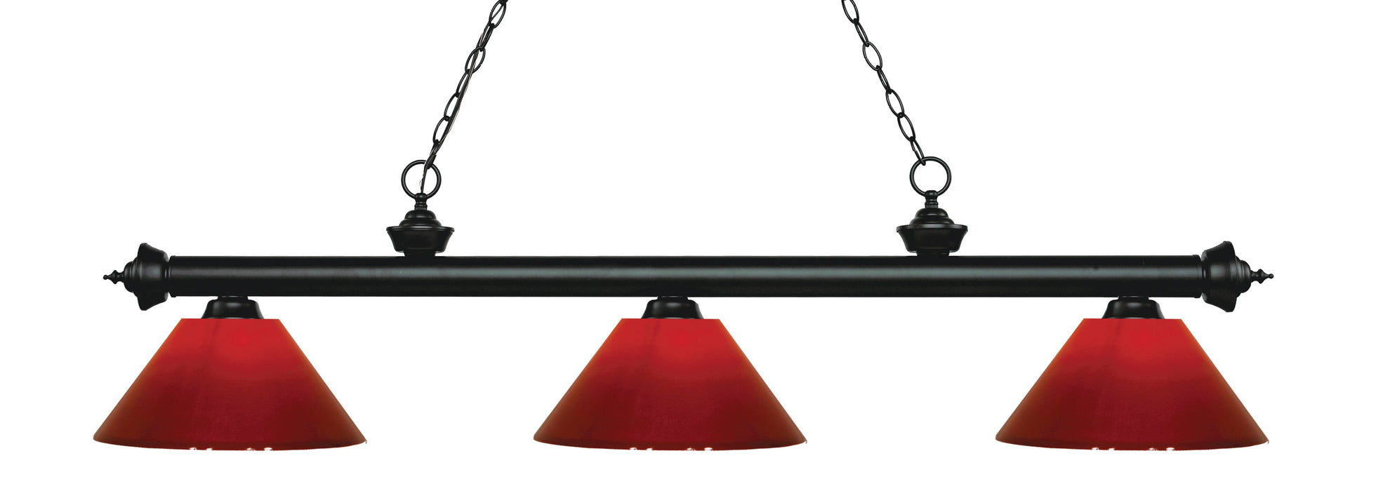 Billiard Z-Lite 200-3MB-PRD Matte Black Riviera 3 Light Billiard Z-Lite