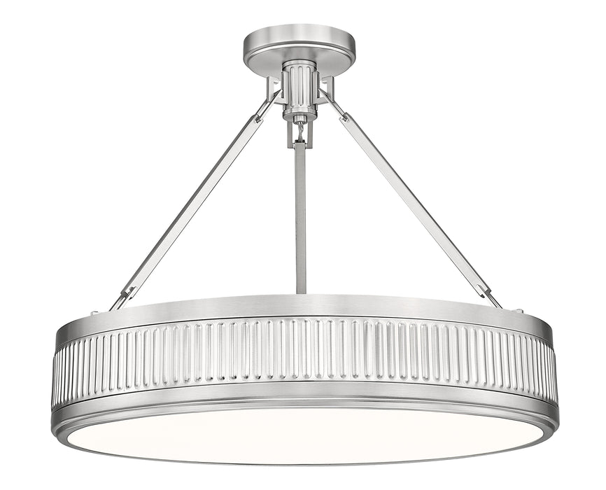 Semi Flush Mount Z-Lite 3046SF22-SN-LED Satin Nickel Quinn 3 Light Semi Flush Mount Z-Lite