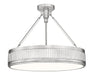 Semi Flush Mount Z-Lite 3046SF22-SN-LED Satin Nickel Quinn 3 Light Semi Flush Mount Z-Lite