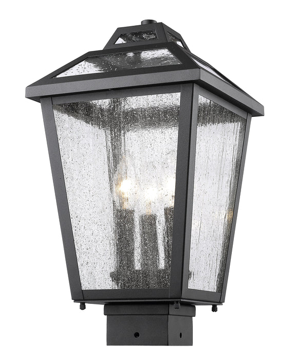 Outdoor Post Mount Fixture Z-Lite 539PHMS-ORB Oil Rubbed Bronze Bayland 3 Light Outdoor Post Mount Fixture Z-Lite