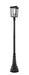 Outdoor Post Mounted Fixture Z-Lite 571PHBR-564P-BK Black Seoul 2 Light Outdoor Post Mounted Fixture Z-Lite