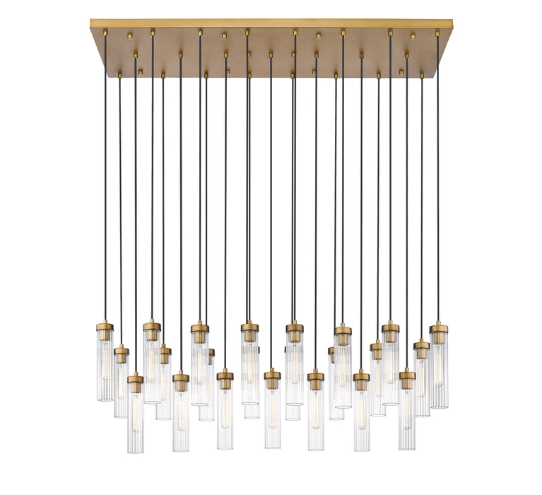 Linear Chandelier Z-Lite 740P-23L-RB Rubbed Brass Beau 23 Light Linear Chandelier Z-Lite