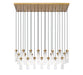 Linear Chandelier Z-Lite 740P-23L-RB Rubbed Brass Beau 23 Light Linear Chandelier Z-Lite