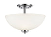 Semi Flush Mount Z-Lite 443SF-CH Chrome Ashton 3 Light Semi Flush Mount Z-Lite