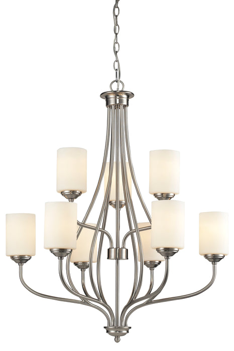 Chandelier Z-Lite 434-9-BN Brushed Nickel Cardinal 9 Light Chandelier Z-Lite