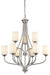Chandelier Z-Lite 434-9-BN Brushed Nickel Cardinal 9 Light Chandelier Z-Lite