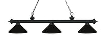 Billiard Z-Lite 200-3MB-MMB Matte Black Riviera 3 Light Billiard Z-Lite