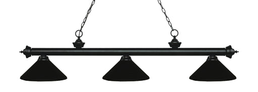 Billiard Z-Lite 200-3MB-MMB Matte Black Riviera 3 Light Billiard Z-Lite
